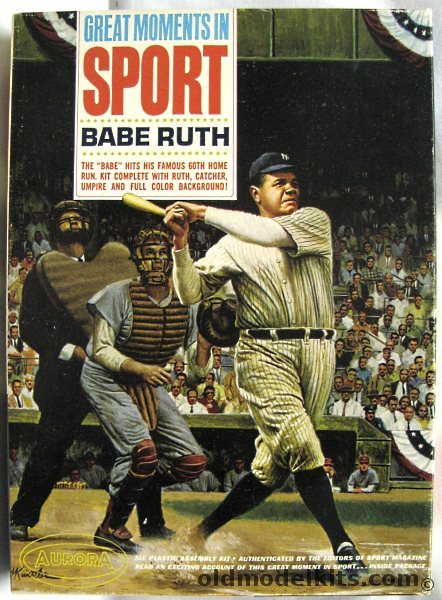 Aurora 1/14 Babe Ruth's 60th Home Run - Great Moments in Sports Diorama, 862-198 plastic model kit